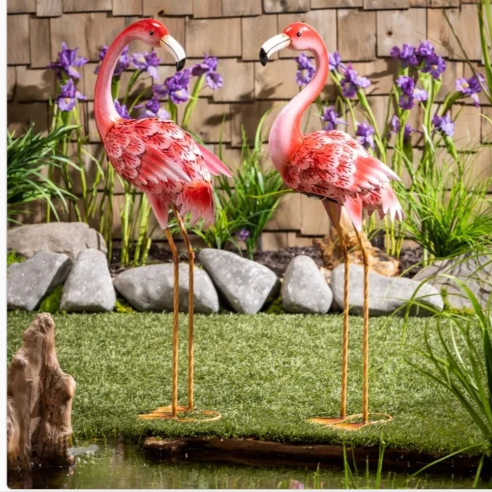 Solar LED Flamingo Pair, Set of 2